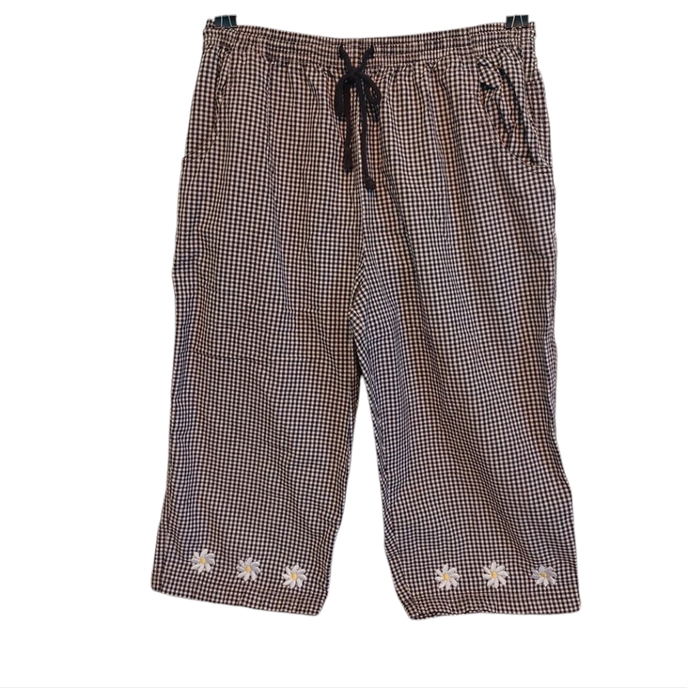 M Daisy/Checkered Capris 6322